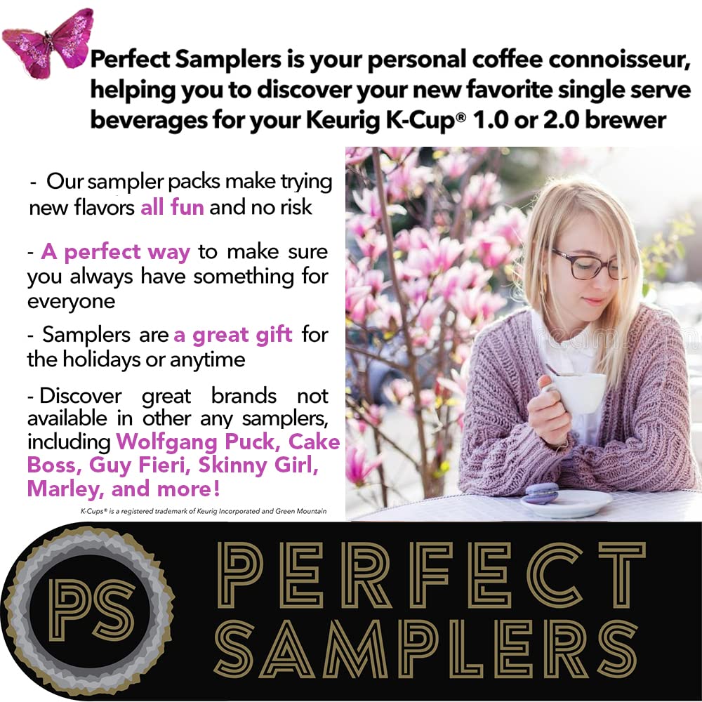 Crazy Cups Flavored Decaf Coffee Pods Variety Pack Sampler, Assorted Single Serve Decaffeinated Coffee Capsules for Keurig K Cups Brewers, 30 Flavored Decaf Coffees - No Duplicates