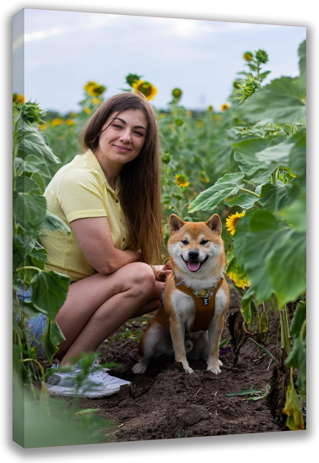 Skiennix Custom Canvas Prints - Personalized Wall Art for Pet & Family Photos | 12'' W x 16'' H