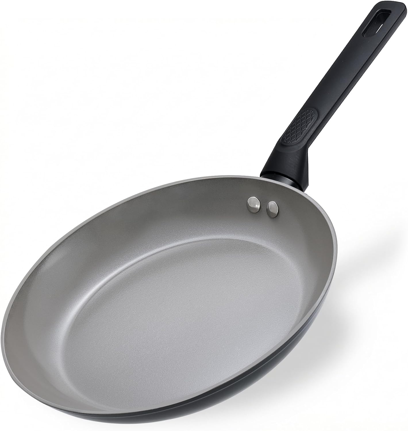 Skiennix 9.5 Inch Nonstick Frying Pan - Healthy Ceramic Coating | PTFE PFOA PFOS Free, Black