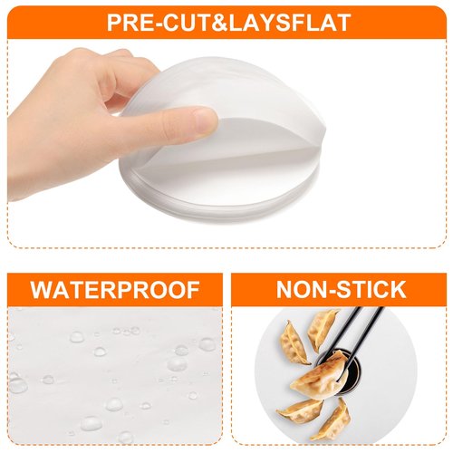 uxcell 500Pcs Parchment Paper Rounds 6 Inch, Round Parchment Paper Non Stick for Baking Small Cakes, Separating Frozen Meat, White