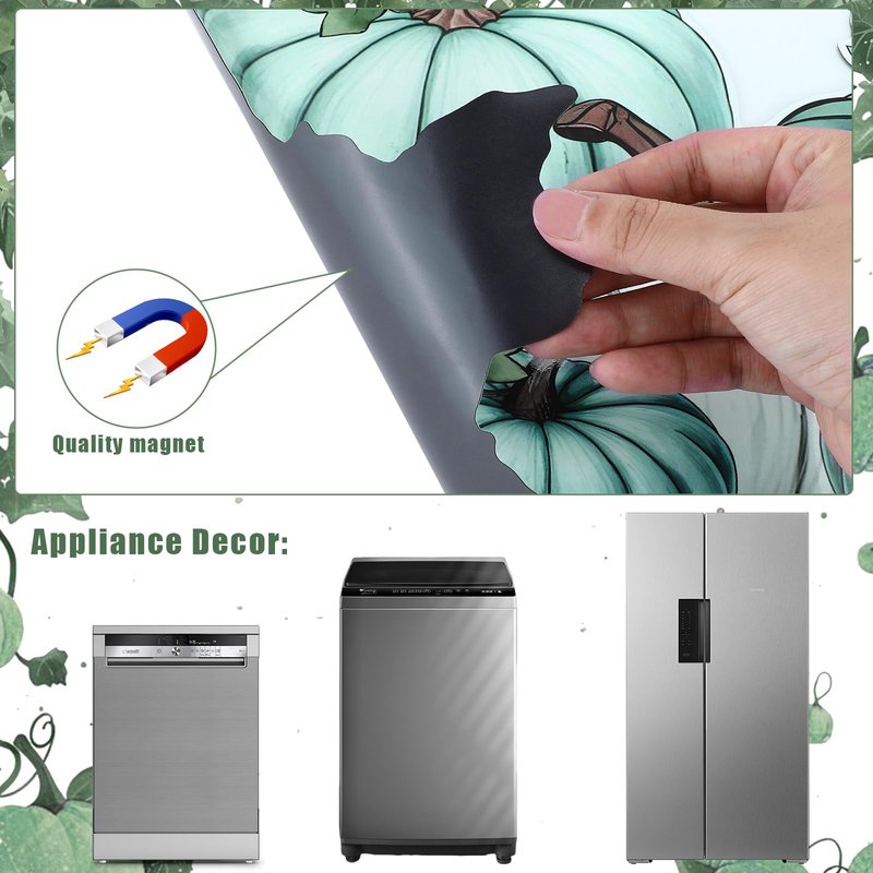Fall Blue Pumpkin Dishwasher Magnet Cover Kitchen Dishwasher Magnetic Sheet Sticker Autumn Harvest Decorative Refrigerator Magnet for Home Appliance Halloween Thanksgiving Decor 16.5x12.2 in