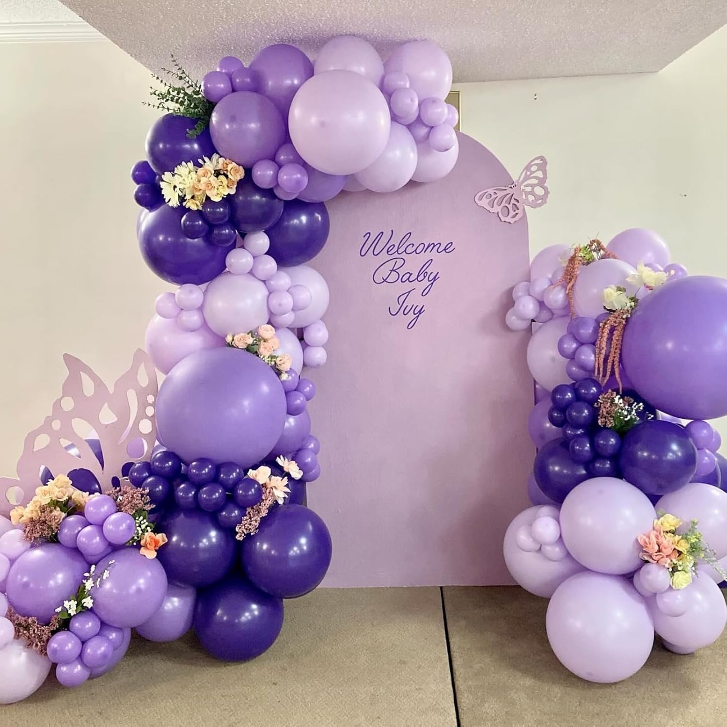 Skiennix 12-Inch Pearl Metallic Light Purple Balloons - 50PCS Confetti for Birthday & Wedding Decor