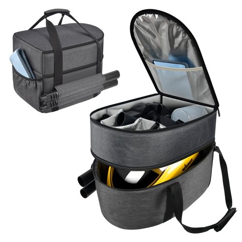 Steadtep Bag for Wagner Spraytech 0282014 915e Portable Steam Cleaner, Foldable Handheld Steamer Storage Case Container for 18 Accessories Cleaning Brushes, Wallpaper Steam Plate with Pockets-Bag Only