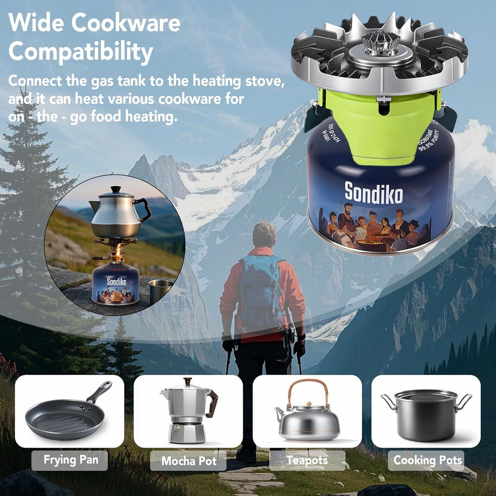 Sondiko Iso Butane Fuel Canister - 100g Pack of 2 | High-Efficiency Fuel for Camping & Outdoor Use