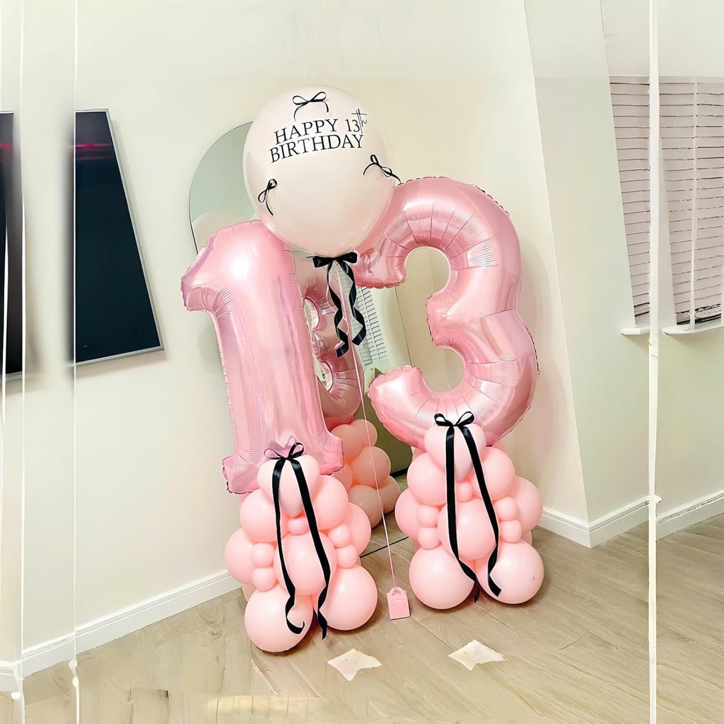 Pastel Pink Number 3 Balloon - 40 Inch Giant Pearl Light Pink Helium Foil for 3rd Birthday & Celebrations