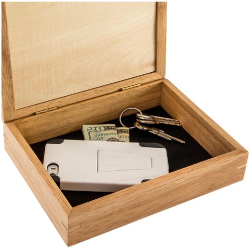 MarqArt Wood Duck Gift Box - Trinket Organizer With Hinged Lid - Store Rings, Bracelets, Watches, Coins - Great Gift For Any Occasion - Birthdays, Christmas, Graduation - (#2116BH 6x8x2)