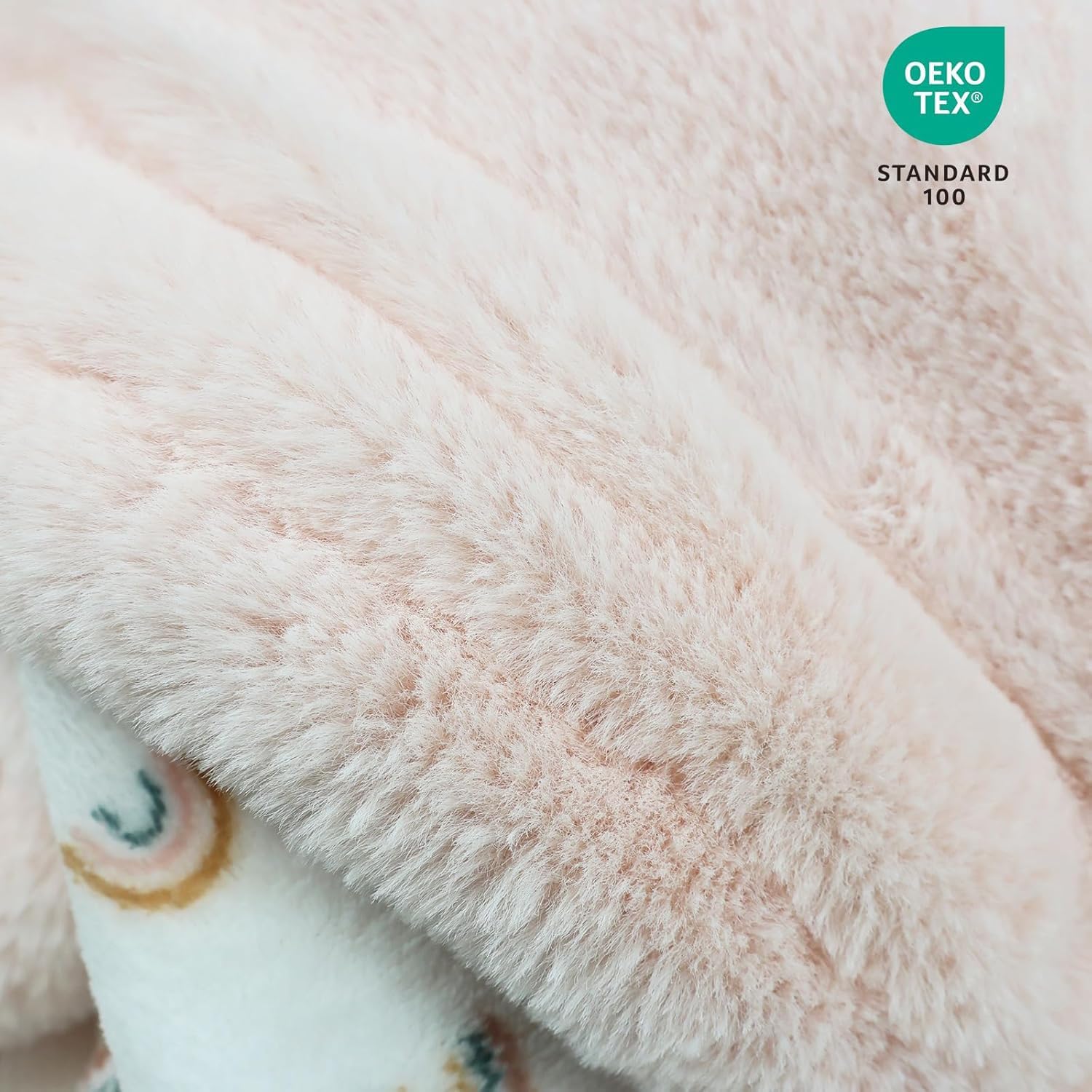 Rainbow Baby Blankets - Ultra Soft Cozy Fluffy Design with Rabbit Faux Fur Backing | 30x40 Inches