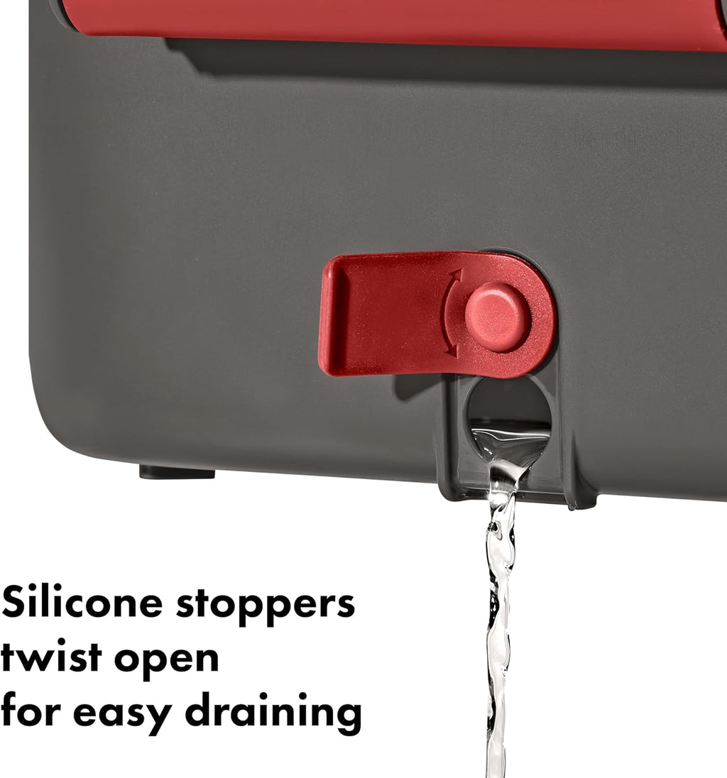 OXO Outdoor Wash, Dry & Stow System - Efficient Portable Cleaning Solution for Camping & Travel