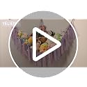 Large Stuffed Animal Hammock with LED Lights - Handwoven Cotton Toy Organizer