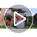 FunFanso 12 Ft Christmas Inflatable Snowman with LED Lights, Wear Hat & Red Suit – Giant Outdoor Decor