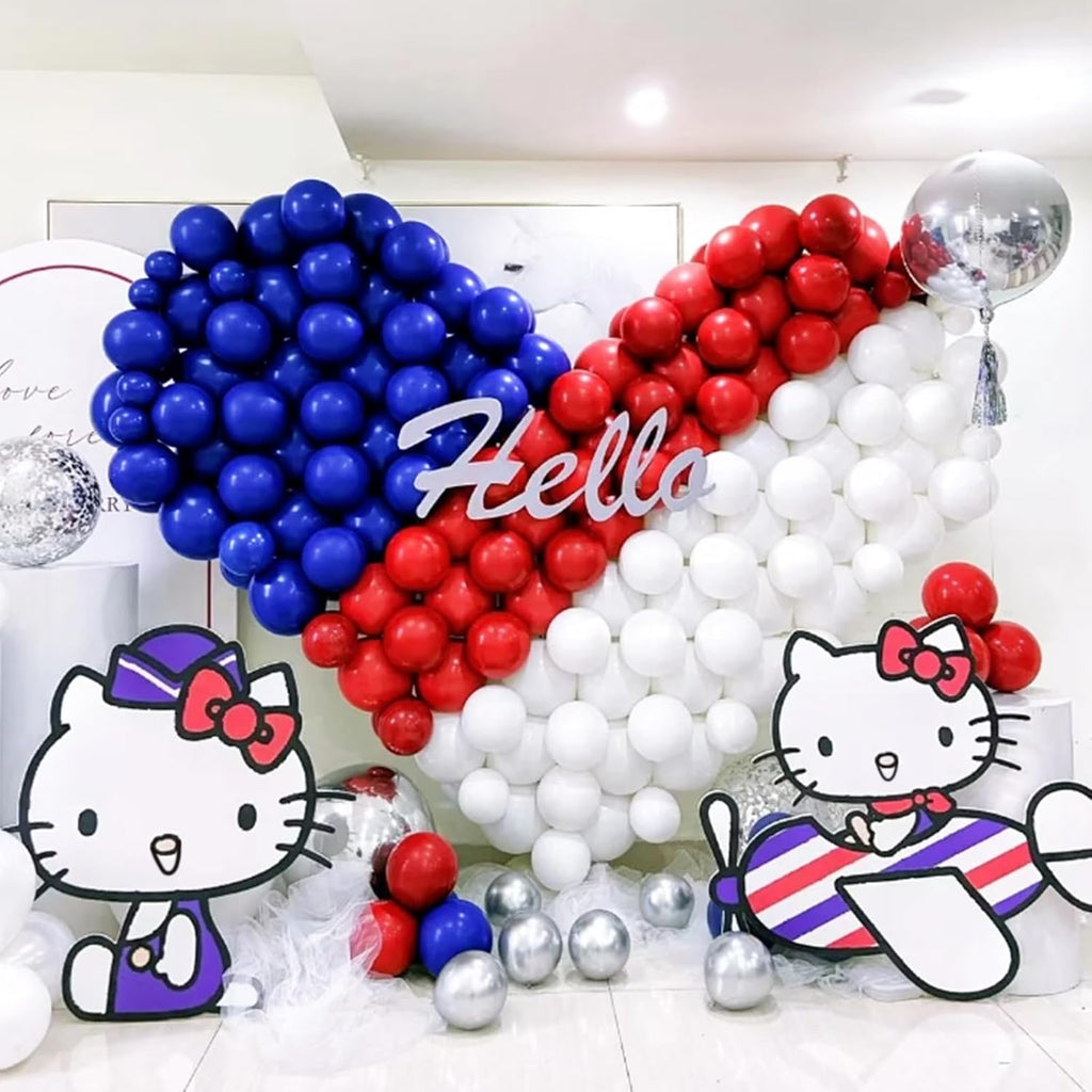 Red White & Blue Latex Balloons - 100 Pack for 4th of July Decorations | Patriotic Party Supplies