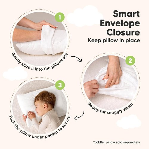 KeaBabies Muslin Toddler Pillowcase - Soft & Breathable Organic Cotton | 13x18, 2-Pack, Flora Vale Design