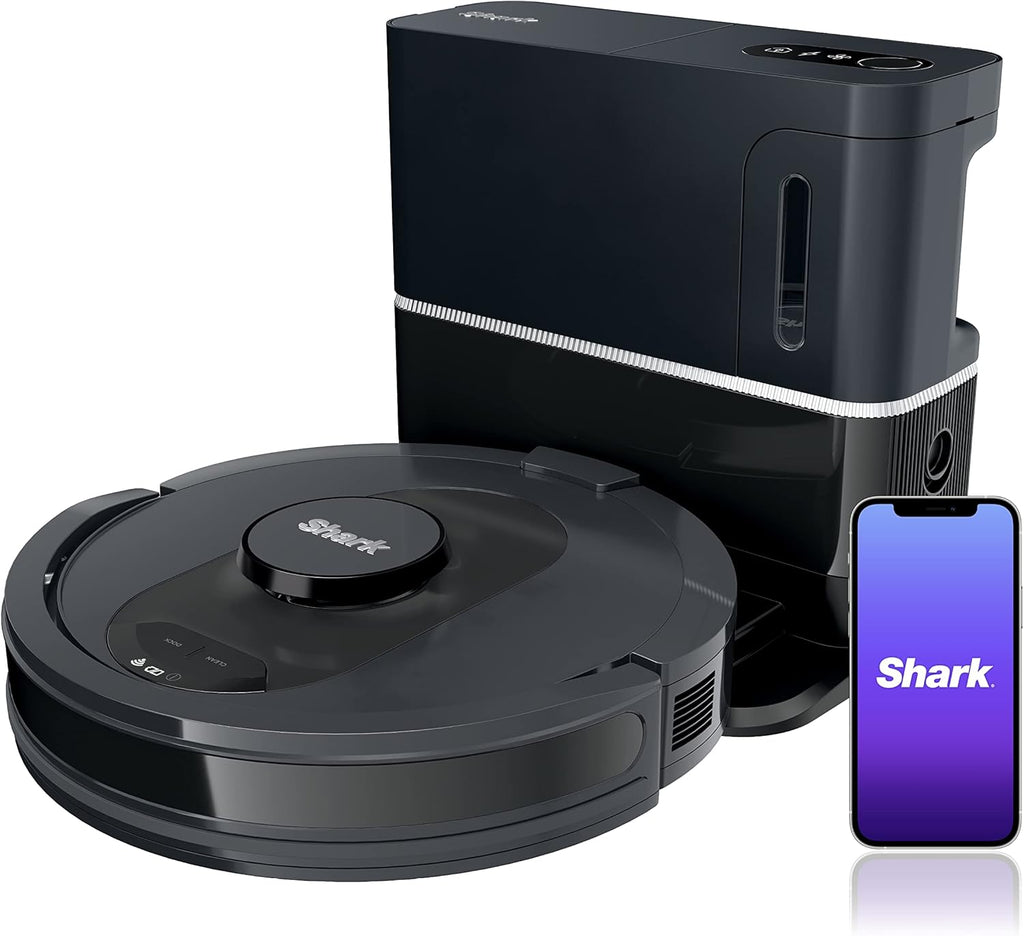 Shark R-AV2501S AI Robot Vacuum - HEPA Self-Empty Base, Bagless, 30-Day Capacity, Black | Certified Refurbished