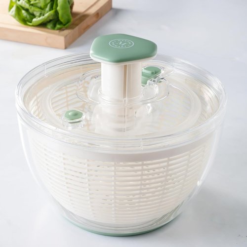 Martha Stewart Gulfwind Salad Spinner - 6.3 Qt Fruit Washer & Vegetable Cleaner Bowl