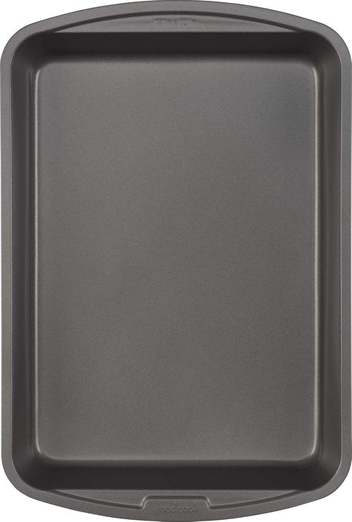 Goodcook Nonstick Roast Pan - Easy Clean Metal Utensil | 11.5 Inch x 15.5 Inch, Silver