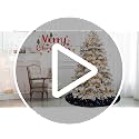 Black Sequin Velvet Christmas Tree Skirt - 21 Inch Small Holiday Tree Mat