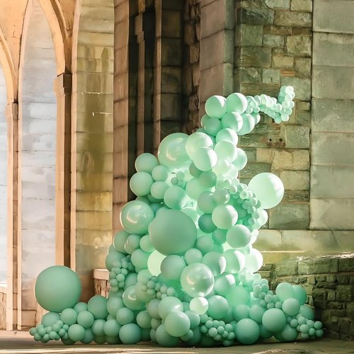 Mint Green Balloons - 12-Inch Latex Party Balloons | 50-Pack for Weddings, Baby Showers & Birthdays