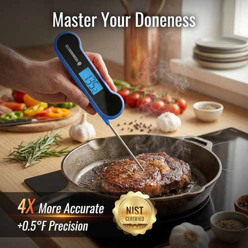 Instant Read Meat Thermometer by [Brand Name] - Digital Precision ±0.5℉ | Ideal for Cooking, BBQ & Gifts