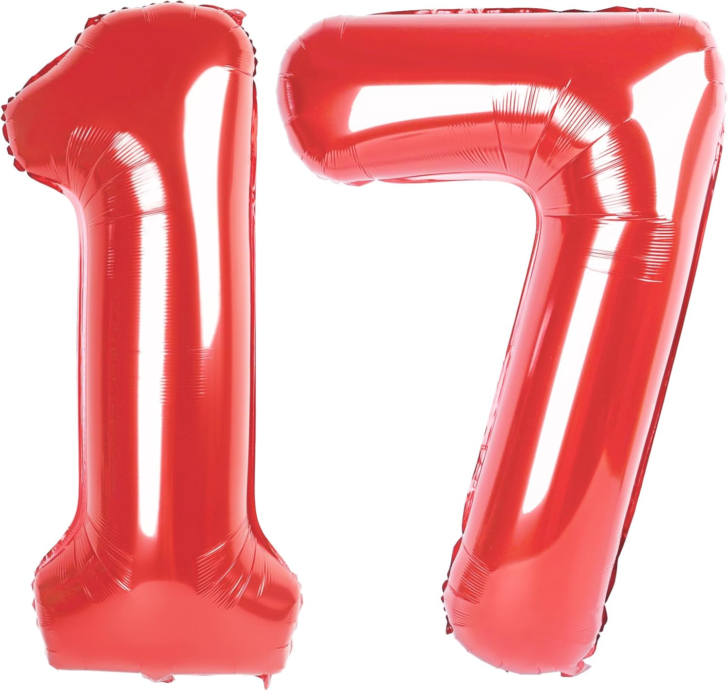 Skiennix 40-Inch Red Number 17 Balloon - Perfect 17th Birthday Decoration for Men & Women