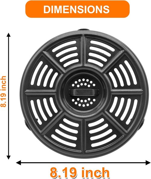 GWY Air Fryer Replacement Tray - Food Grade Crisper Plate for Ninja AF101, AF161, AF150 XL - 8.2'' Round, Dishwasher Safe