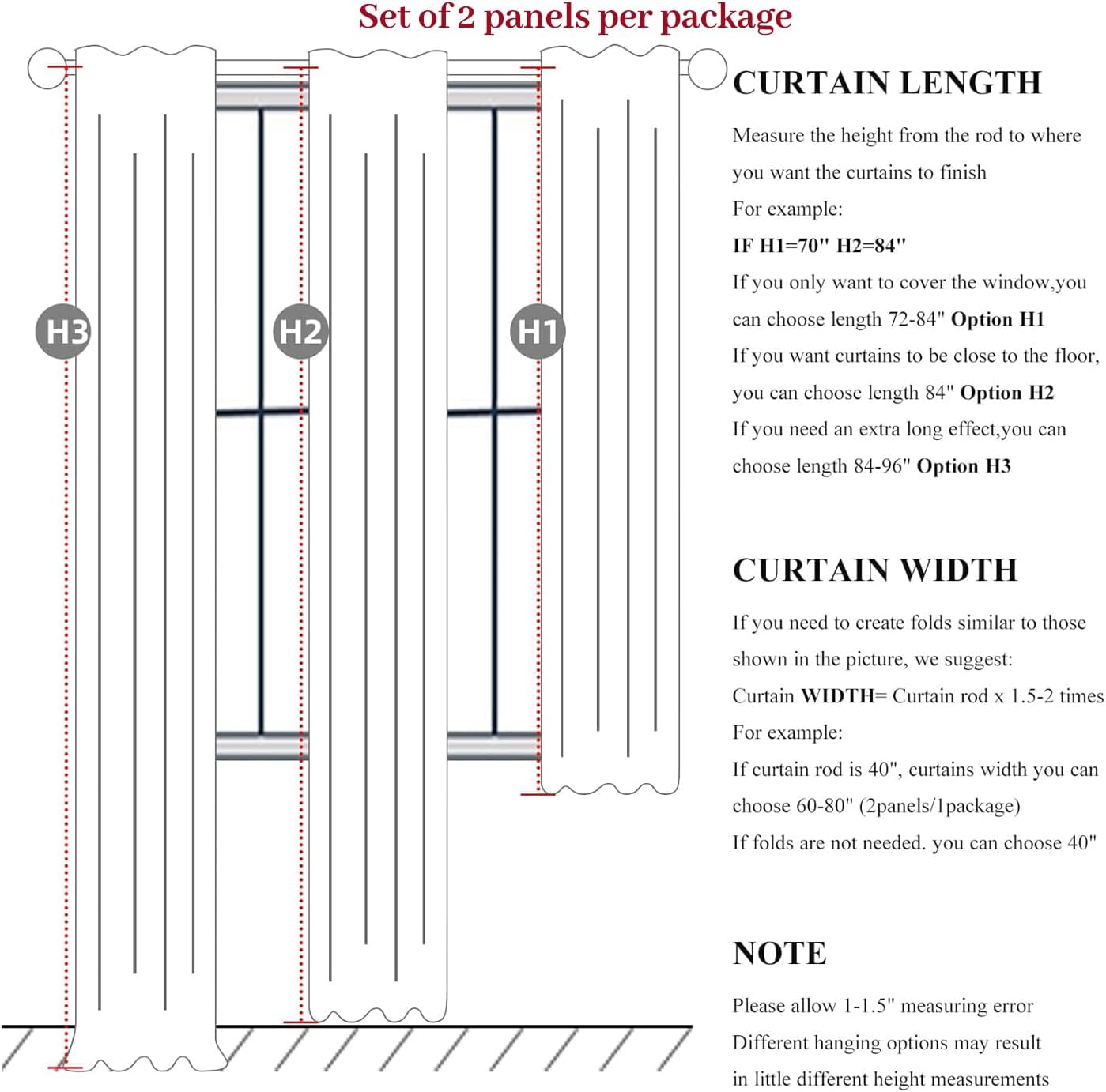 Skiennix 100% Blackout Curtains - 84-Inch Length, Thermal Insulated, Natural Ivory | 2 Panels Set for Bedroom & Living Room