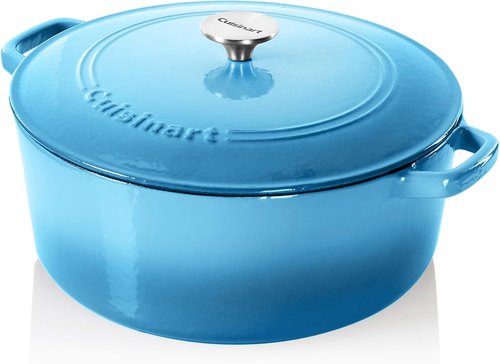 Cuisinart Enameled Cast Iron Round Casserole - 7-Quart in Blue Gradient for Perfect Cooking