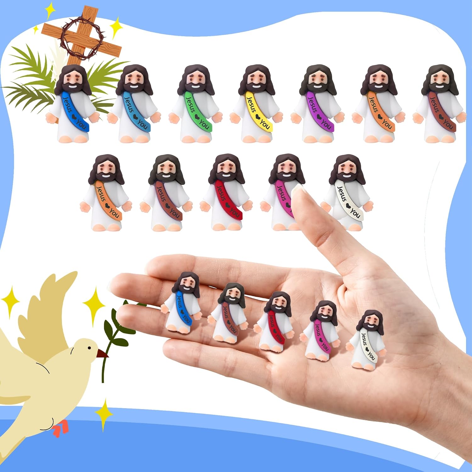 Skiennix Little Jesus Figurines - 40Pcs Religious Action Figures for Gifts | Perfect for Christmas & Easter
