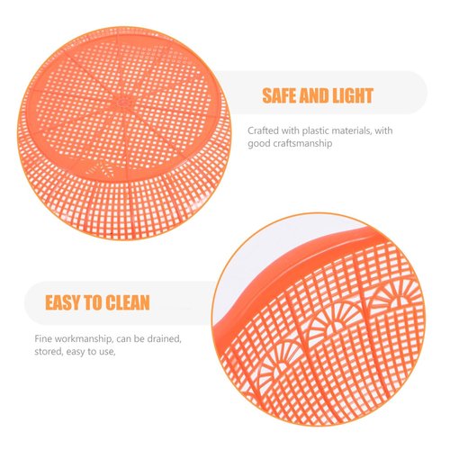 MAGICLULU Rice Wash Basin 9-Inch Plastic Colander for Kitchen Food Straining Rice Washing Vegetable Cleaning with Multi-Functional Sieve Design
