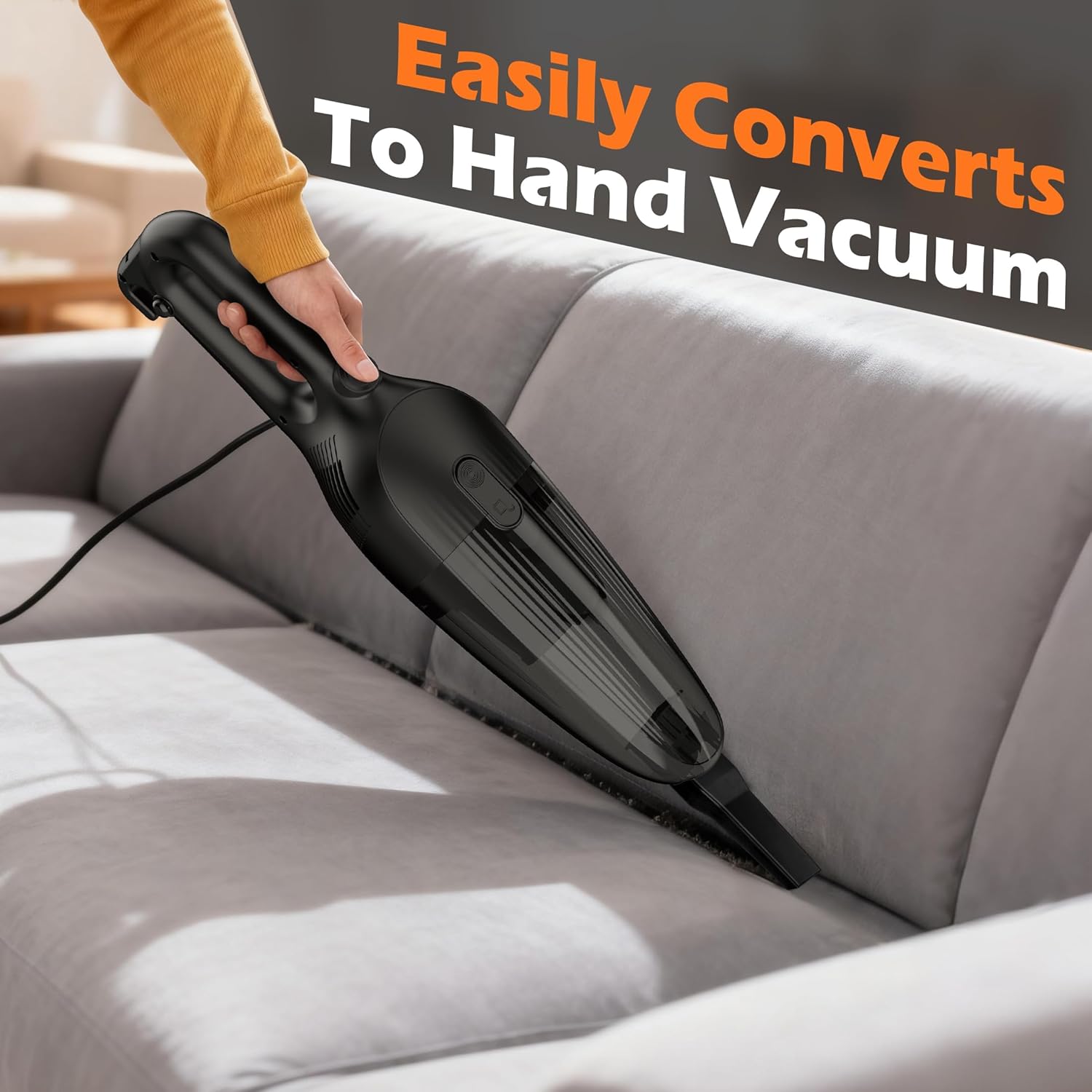 Zefiro Lightweight Corded Stick Vacuum - High Suction Bagless Cleaner for Carpet & Hardwood, Ideal for Pet Hair