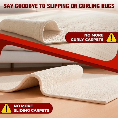 Heavy Duty 12PC Double Sided Carpet Tape by [Brand Name] - Non-Slip Adhesive for Hardwood Floors