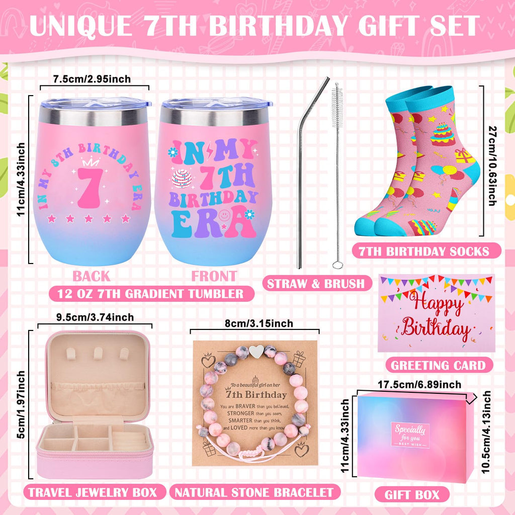 TOUPONS 7 Year Old Girl Birthday Gifts, Best 7th Birthday Gift for Teen Girls, Gifts Ideas for Seven Year Old Girls, Happy 7th Bday Gift Christmas Presents for Daughter Niece Granddaughter