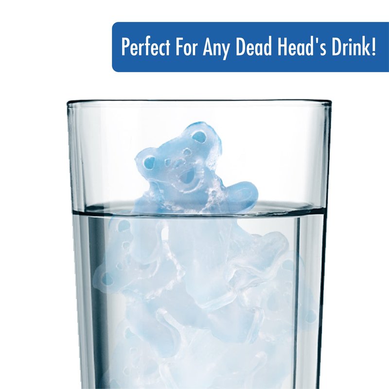 ICUP Grateful Dead Ice Cube Mold Tray | Freezer Bar Items Shapes & Trays | Rock Specialty Molds | Officially Licensed Blue 8.5 x 4.5 x .9