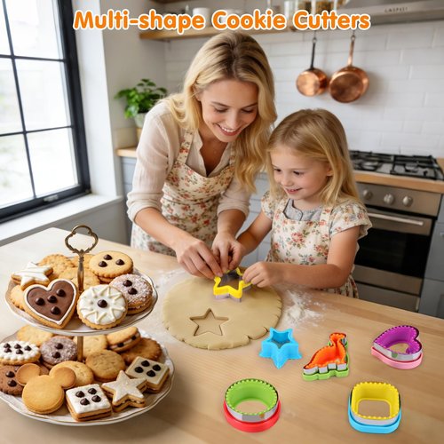 HINZER 8 Pcs Sandwich Cutter Maker, Bear Mouse Unicorn Star Shape Sandwich Cutters for Kids Lunch, Bread Decruster Sandwiches Cruster Fruit Cutters Cookie Mold for Boys Girls Bento Box