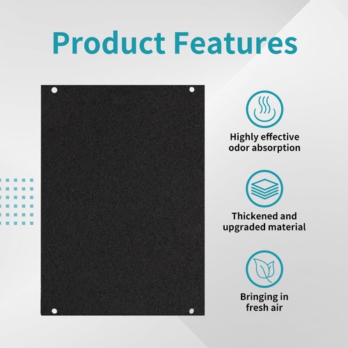 4 Pack 10.25" x 7.125" Activated Carbon Charcoal Microwave Hood Filters Compatible with Whirlpool WML55011HS and WML75011HZ Low‑Profile Models