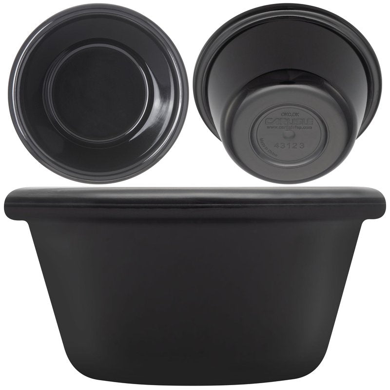Carlisle FoodService Products 4312303 SAN Smooth Fluted Ramekin, 3 oz Capacity, 1.43" Height, Black (Case of 48)