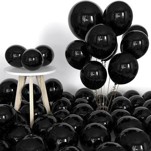 Labeol Halloween Balloons - 151PCS Black Latex Balloon Garland Kit | 18/12/10/5 Inch Sizes for Parties