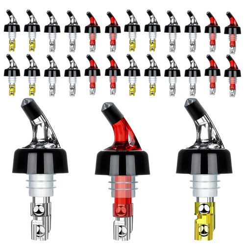 Automatic Measured Bottle Pourer - Quick Shot Spirit Measure Pourer Drinks Wine Cocktail Dispenser Home Bar Tools - 1oz/30ml (24 pack)