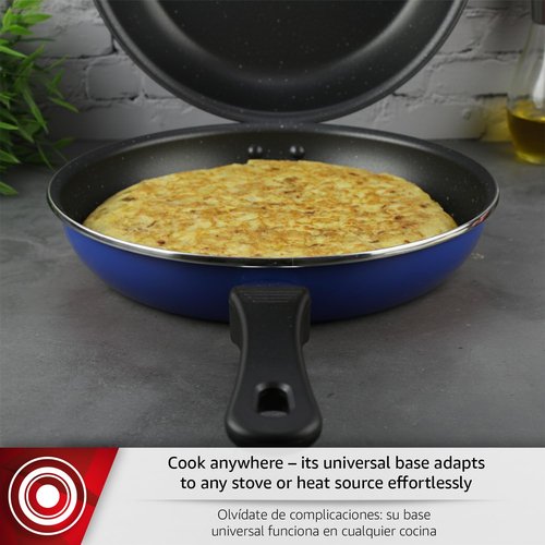 Magefesa Frittata 9.4-Inch Nonstick Double Sided Frying Pan, All-Stovetops Compatible, Dishwasher Safe – Ideal for Spanish Tortilla