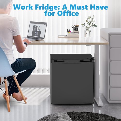 Electactic Mini Fridge - 1.7 Cu.ft Compact Refrigerator with Freezer | Ultra Quiet & Energy Efficient - Black
