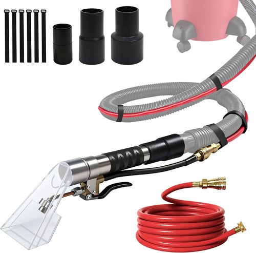Happy Tree Universal Shop Vac Hose Kit - 25ft Wet-Dry Extraction Adapter for Upholstery & Auto Detailing
