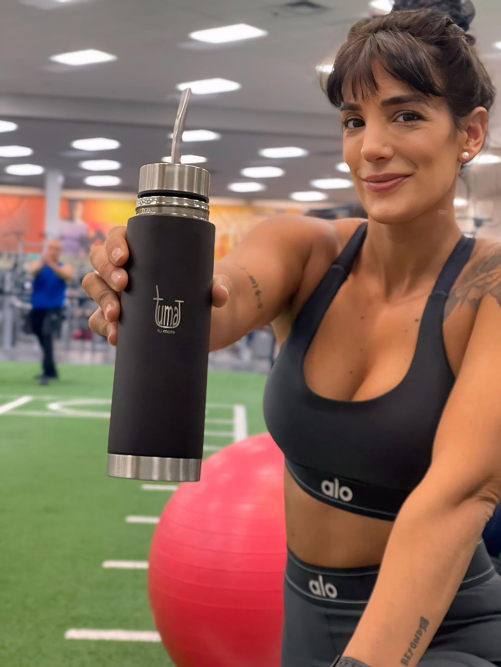 Mate Listo Automate – Auto Mate Insulated Bottle with Spout | Fluvion Self-Serving System for Yerba Mate | Two gifts | 16.9 fl oz Stainless Steel | Argentinian Mate Automatic Kit