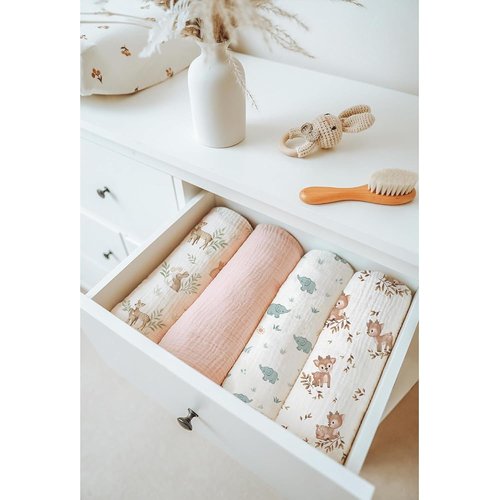 Konssy Baby Blankets - Super Soft Unisex Minky Nursery Throw with Muslin Cotton Front & Dotted Fleece Back