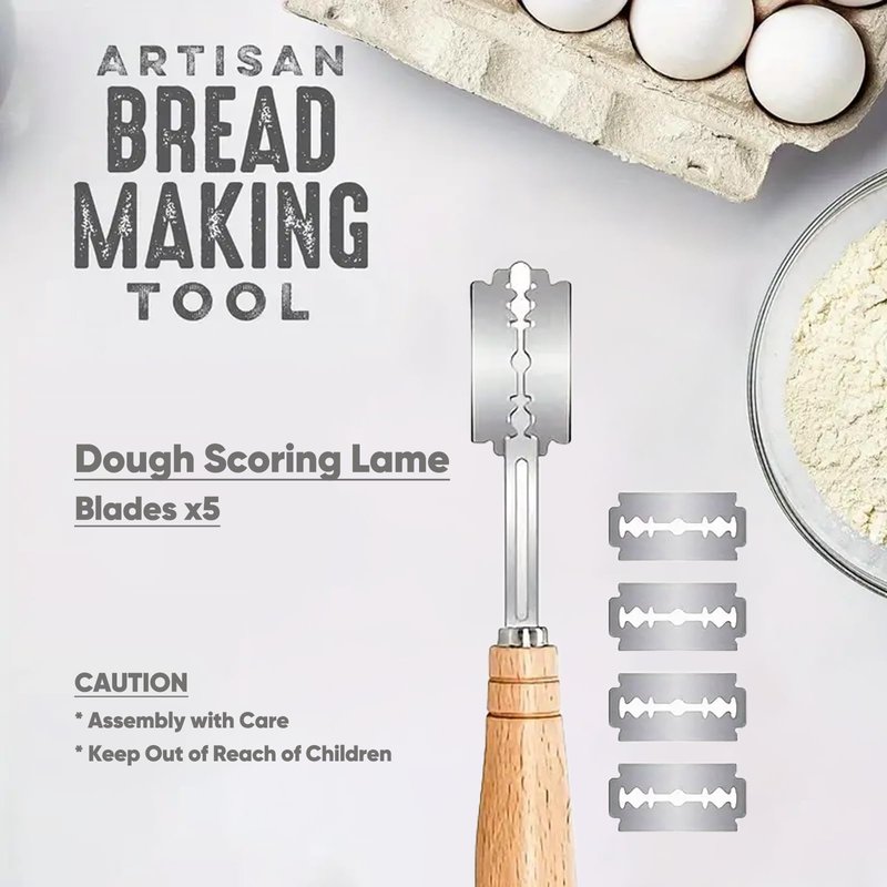 Jeensley Banneton Bread Proofing Basket Set with Brochure & Baking Supplies, 9 Inch Round Proving Bowl with Liner & Making Tools, Sourdough Starter Kit, Handmade from Quality Natural Indonesian Rattan