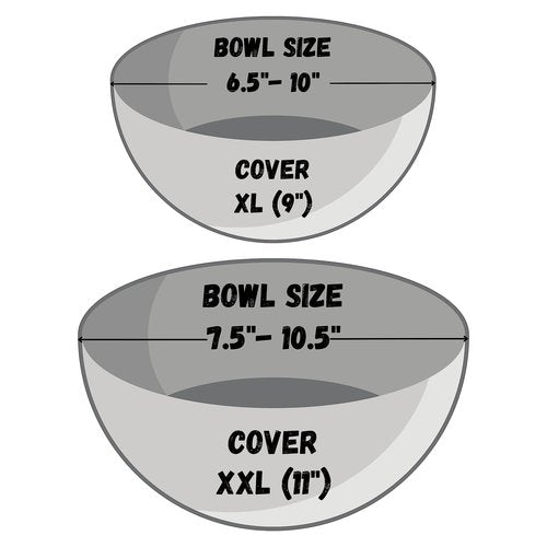 Set of 5 Linen Food Bowl Storage Covers ~ Stretchable Dish Can Lids, Fruit Vegetable Meat Preservation Fresh Keeping Bread Proofing Cover | 100% Natural Cotton and Washable