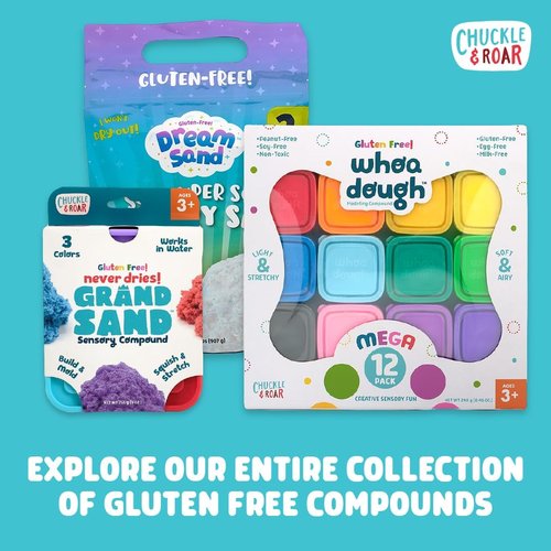 Chuckle & Roar Sensory Dream Sand - 2lb Gluten-Free, Never-Drying Super Soft Sand for Kids 3+