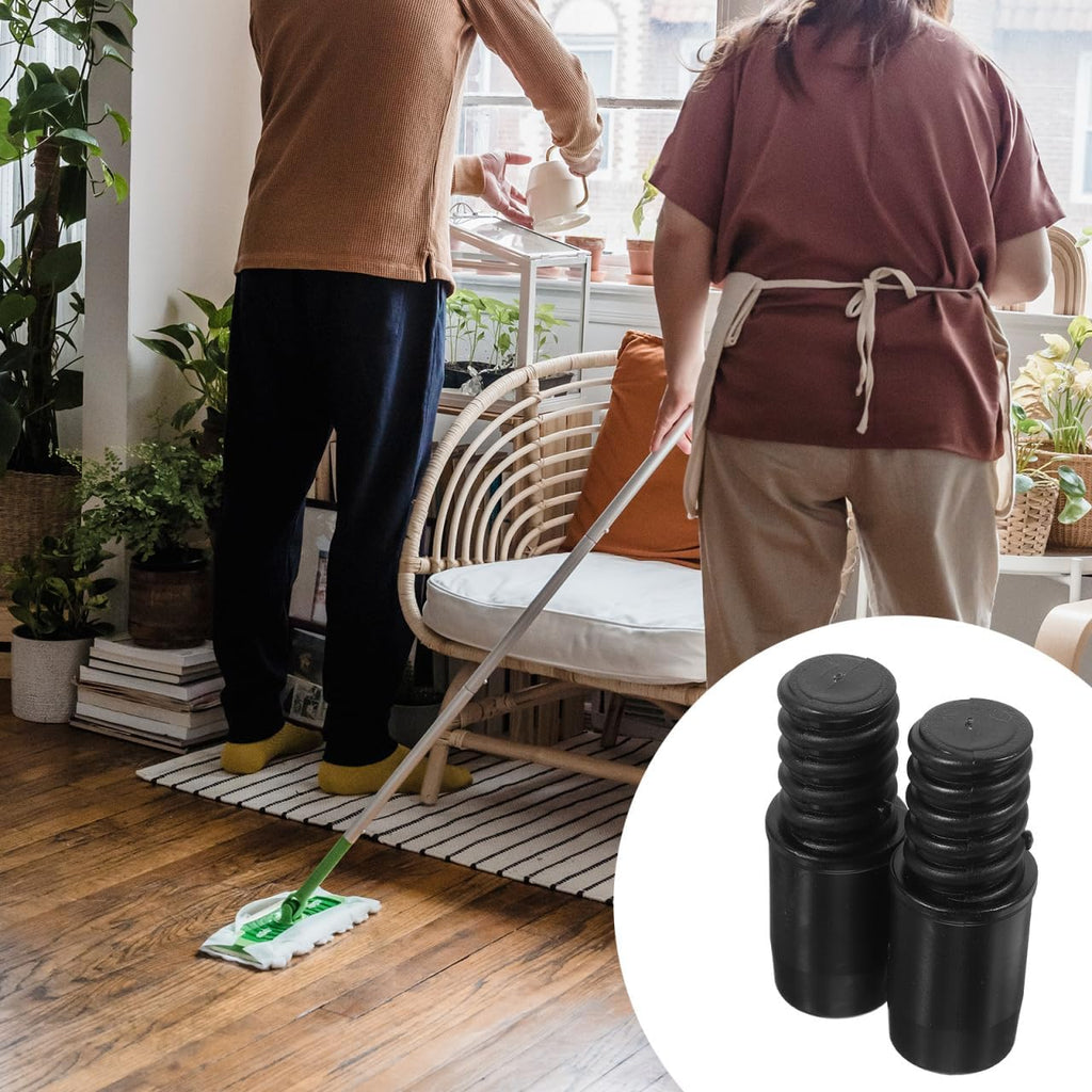 Uonlytech Threaded Broom Handle End Adapter - 2.16" x 0.78" Replacement Tips for Brooms & Mops | 2-Pack