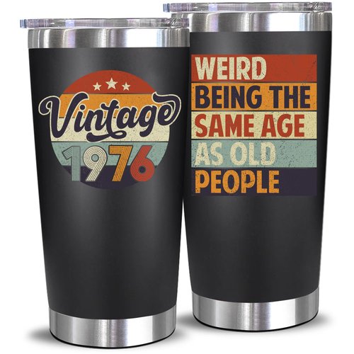 NewEleven 50th Birthday Gifts For Men Women - 50thday Decorations For Him Her - Present For Men Women Turning 50 Year Old Gifts For Mom, Dad, Wife, Husband - 20 Oz Tumbler