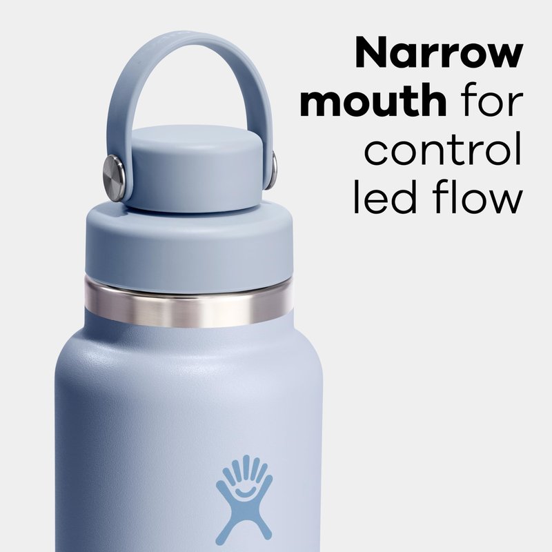 Hydro Flask Water Bottle - Insulated Stainless Steel - Wide Mouth Chug Lid, Non Spill, Leakproof in 32 Oz Inidigo Blue