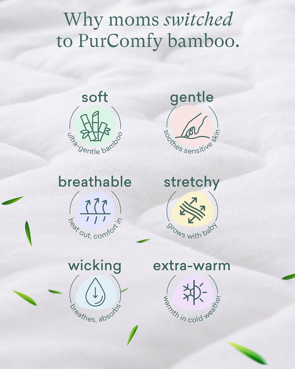 PurComfy Sleep Sack - 2.5 TOG Premium Bamboo Viscose Warm Baby Sleeping Bag | Soft Quilted Design