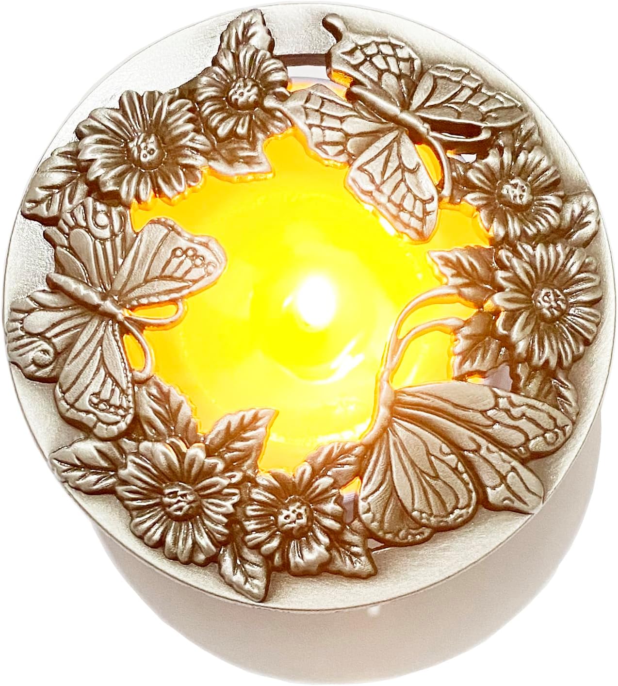Skiennix Silver Butterfly Candle Toppers - Elegant Embellished Jar Covers for Even Melting | Perfect Gift for Women